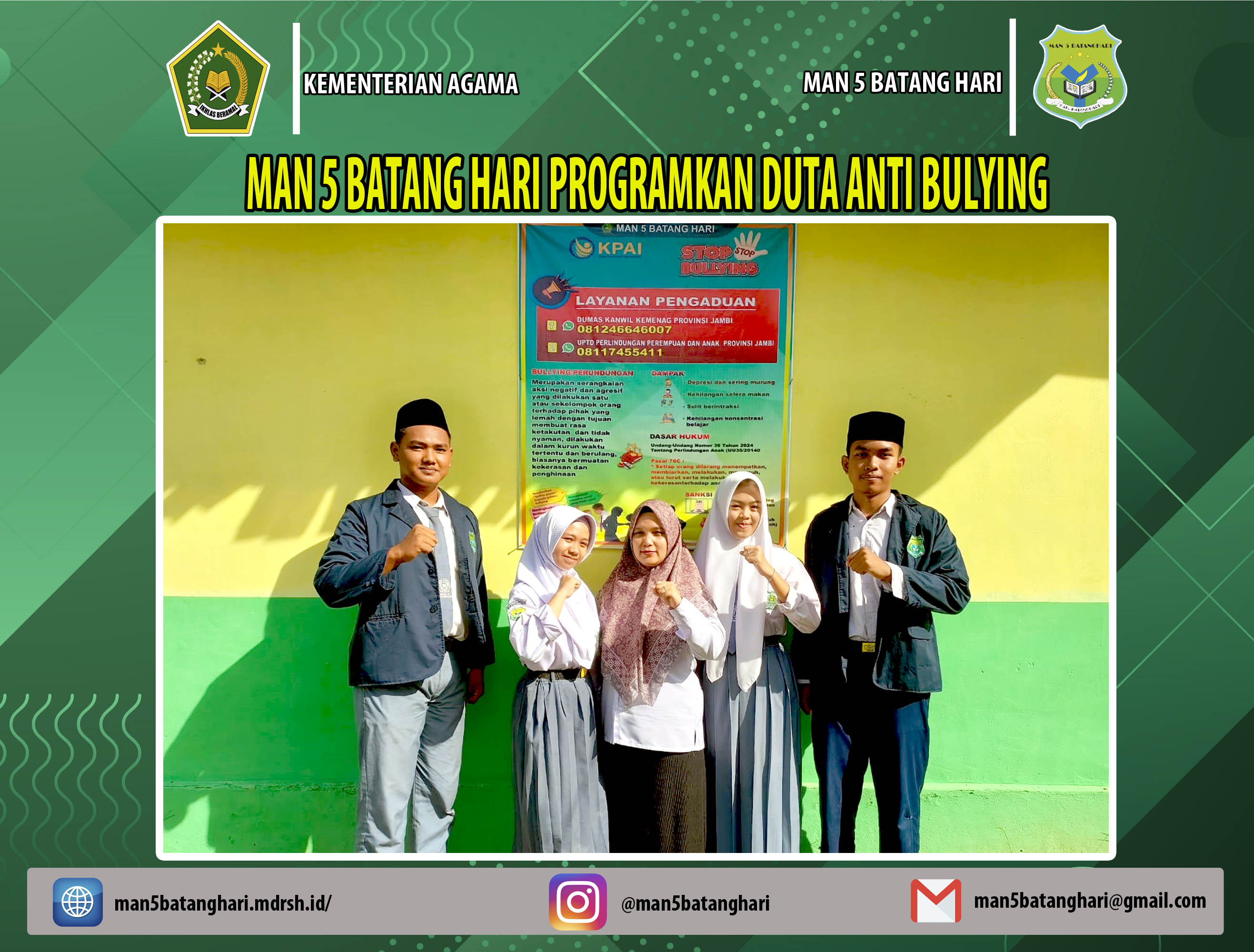 Bebas Bullying, MAN 5 Batanghari Programkan Duta Anti-Perundungan