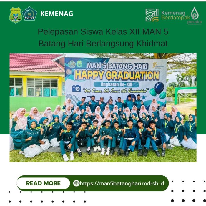 Pelepasan Siswa Kelas XII MAN 5 Batang Hari Berlangsung Khidmat