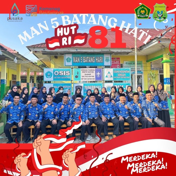 Semangat Nasionalisme MAN 5 Batang Hari Ikuti Upacara HUT ke-81 RI di Kecamatan Pemayung Semangat Nasionalisme MAN 5 Batang Hari Ikuti Upacara HUT ke-81 RI di Kecamatan Pemayung
