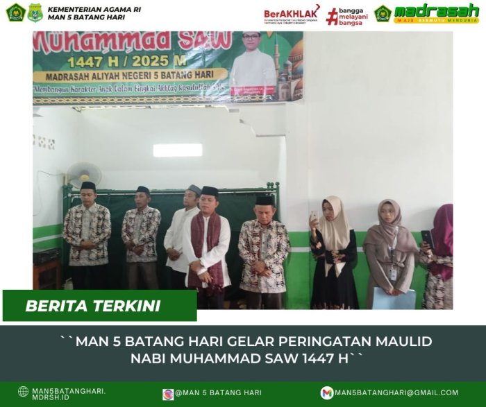 MAN 5 Batang Hari Gelar Peringatan Maulid Nabi Muhammad SAW 1447 H
