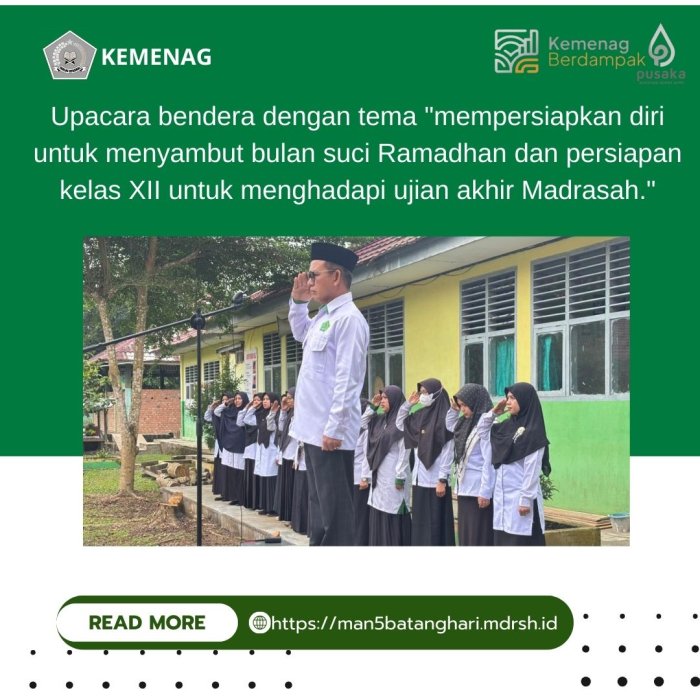 MAN 5 Batang Hari Laksanakan Upacara Terakhir Sambut Bulan Suci Ramadan 1447 Hijriah