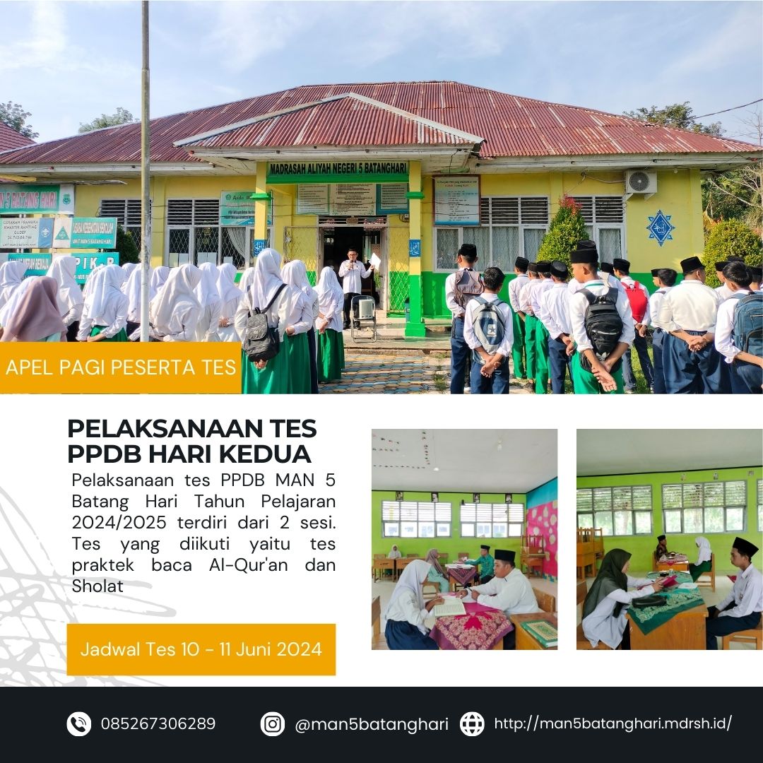 Apel Pagi Mengawali Tes PPDB Hari Kedua 