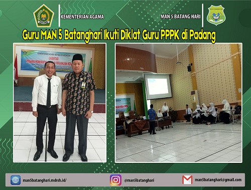  Tingkatkan Kompetensi, Guru MAN 5 Batanghari Ikuti Diklat Guru PPPK di BDK Padang