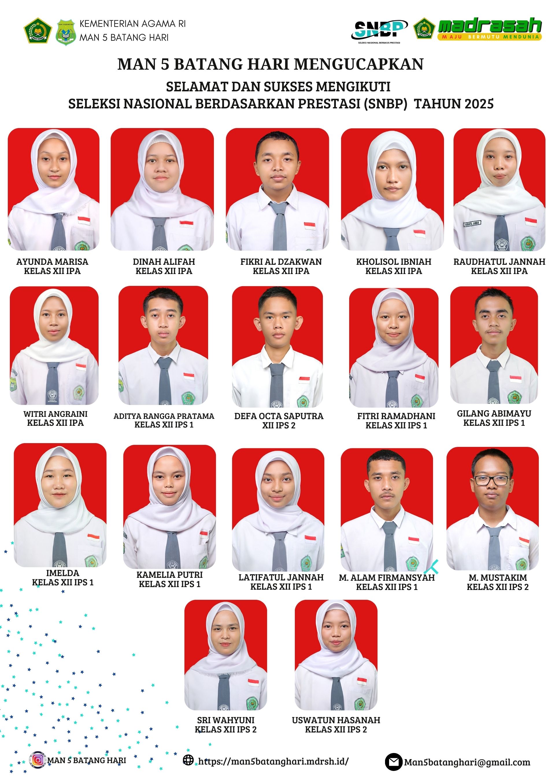 Peserta Didik MAN 5 Batang Hari Sukses Mengikuti SNBP 2025