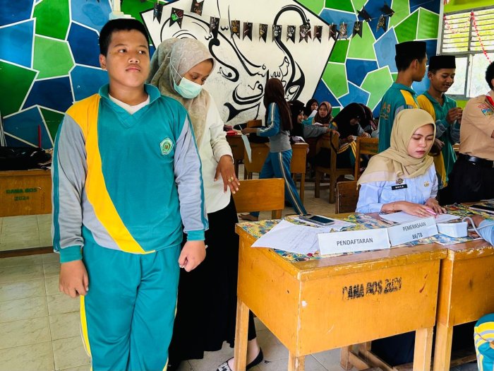 Puskesmas Gelar Pemeriksaan Kesehatan Gratis di MAN 5 Batang Hari