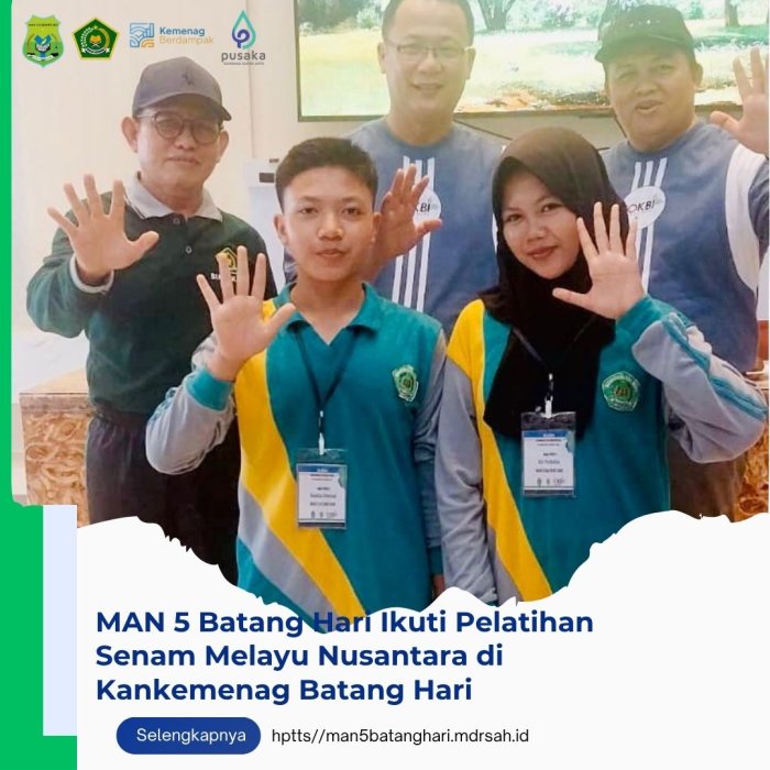 MAN 5 Batang Hari Ikuti Pelatihan Senam Melayu Nusantara di Kankemenag Batang Hari